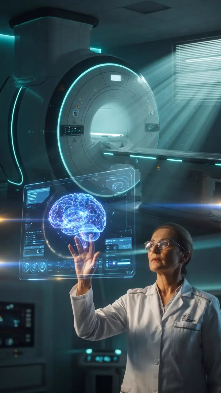 Sala de imagenología médica futurista